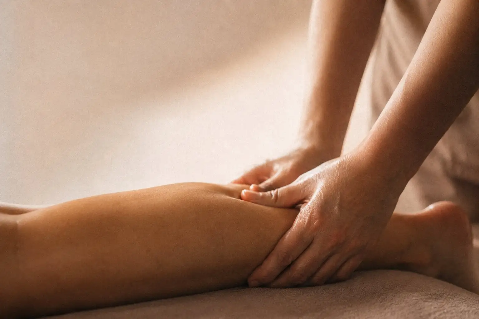 Massage trị liệu vùng bắp chân tại An Rehab Station