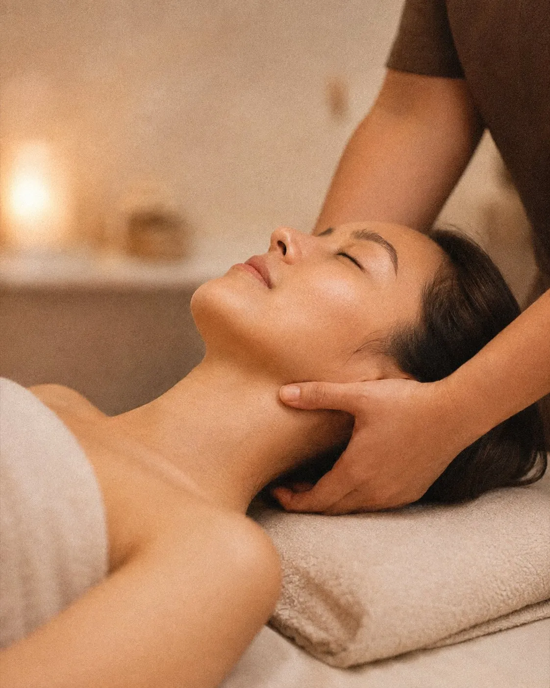 Khách được chăm sóc vùng cổ vai tại AN