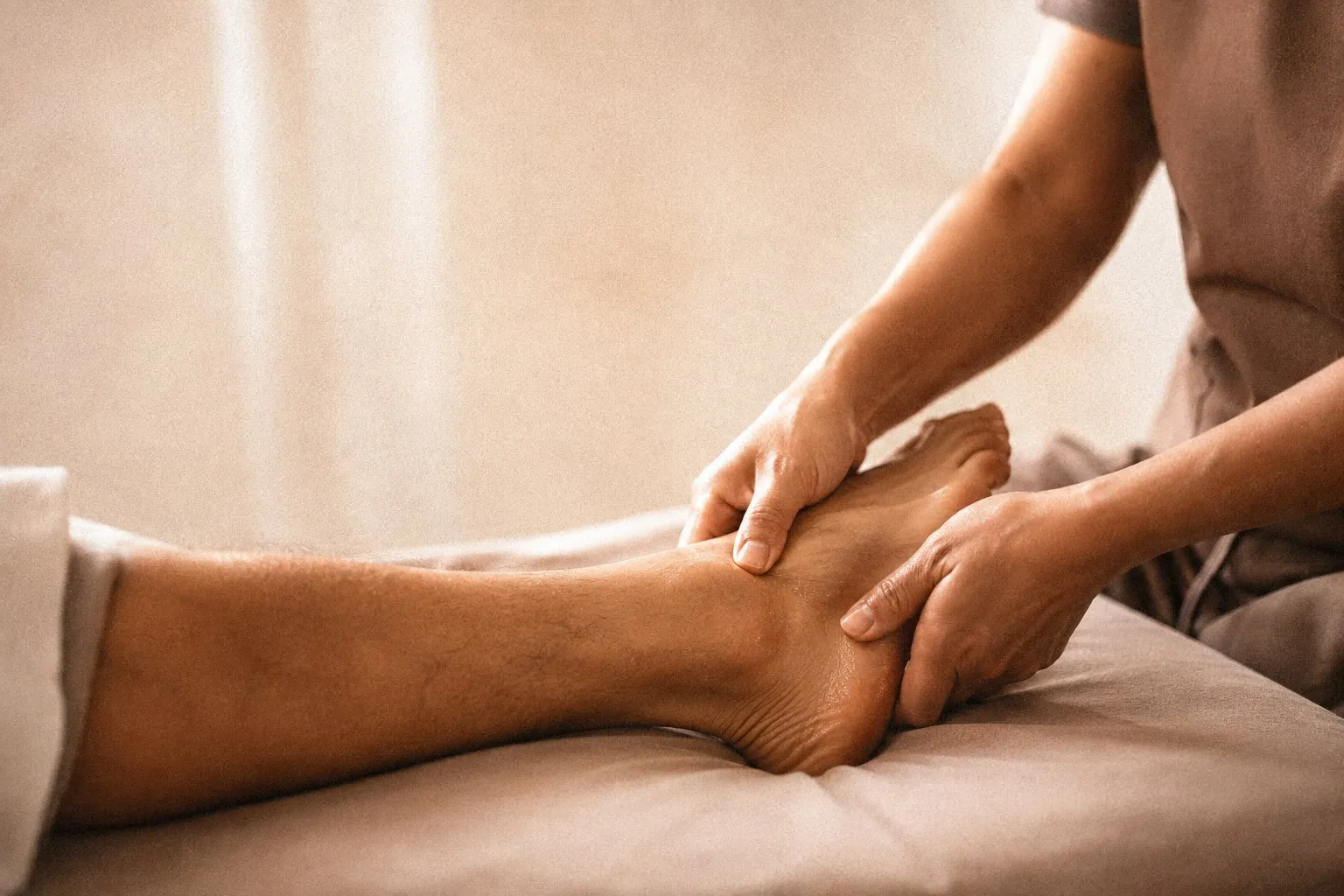Giãn cơ vùng cẳng chân và cổ chân